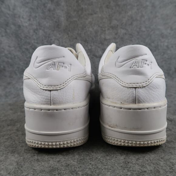 Nike Shoes Womens 8.5 Air Force 1 Sage Low Triple White Casual Sneaker Platform - Picture 8 of 15